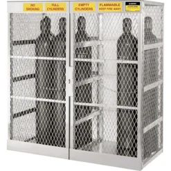 10-20 Cylinder Vertical Compressed Gas Aluminum Storage Locker (Justrite® 23007)