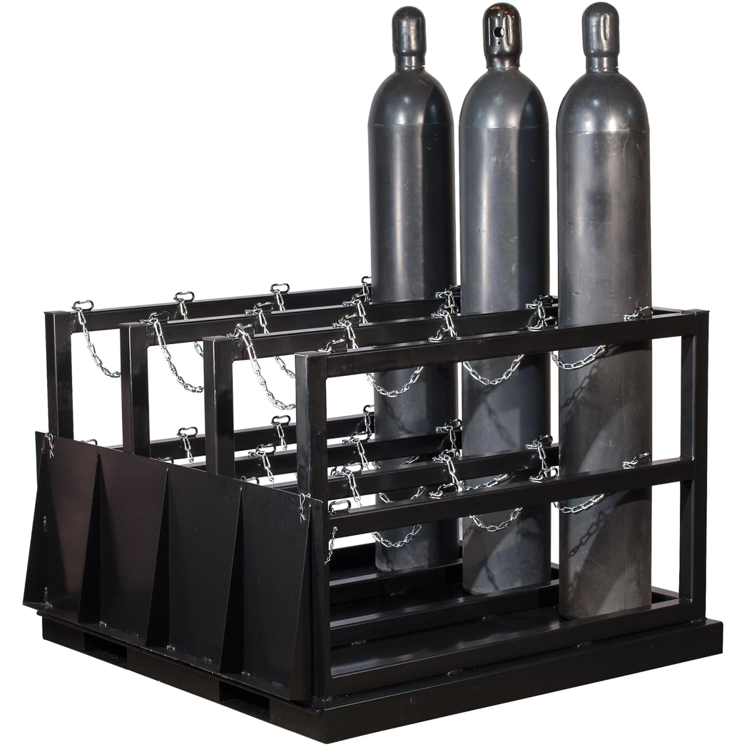 12-Cylinder (3x4) Gas Cylinder Barricade Storage Rack W/Ramp 2 12-Cylinder (3x4) Gas Cylinder Barricade Storage Rack W/Ramp - Image 2