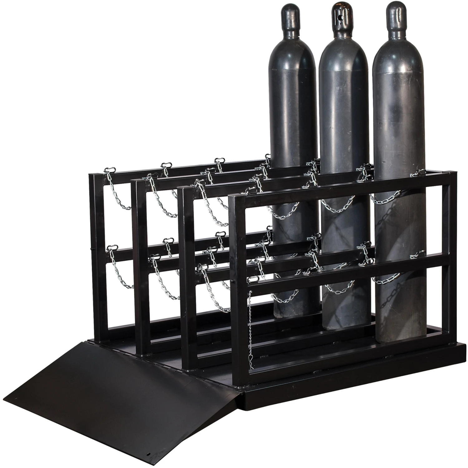 12-Cylinder (3x4) Gas Cylinder Barricade Storage Rack W/Ramp 3 12-Cylinder (3x4) Gas Cylinder Barricade Storage Rack W/Ramp - Image 3