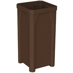 LOUS Supplies Shop -LOUS Supplies Shop 22 gallon square brown granite trash receptacle 1