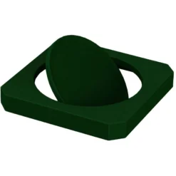 22 Gallon Green Granite Square Trash Receptacle, Bug Barrier Lid -LOUS Supplies Shop 22 gallon square green granite bug barrier trash receptacle lid