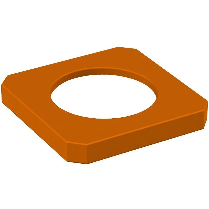 22 Gallon Orange Square Trash Receptacle, 11.5" Opening Lid 3 22 Gallon Orange Square Trash Receptacle, 11.5" Opening Lid - Image 3