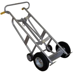 Wesco Aluminum Drum Truck, 12" Pneumatic Wheels, No Brake (for Steel, Plastic, Fiber Drums)