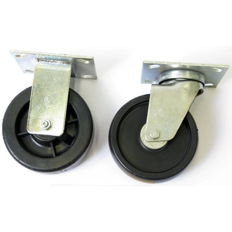 Wesco 5" X 1.5" Solid Polyolefin Casters Set, 750 Lb. Capacity, For Aluminum Platform Trucks 1 Wesco 5" X 1.5" Solid Polyolefin Casters Set, 750 Lb. Capacity, For Aluminum Platform Trucks