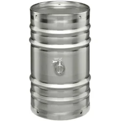 25 Gallon Stainless Steel Wine Barrel W/2 Tri-Clover
