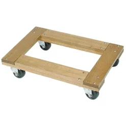 Wesco 30" X 18" Wood Dolly, Flush Open Deck, 3" Casters, 900 Lb. Capacity