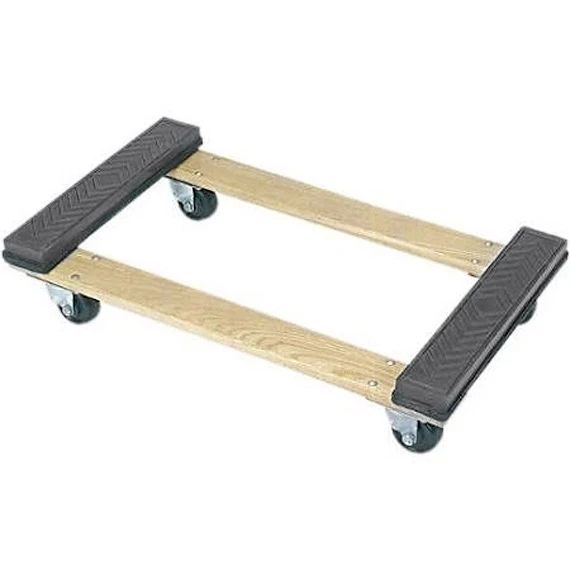 Wesco 30" X 18" Wood Dolly, Open Deck Rubber End, 4" Casters, 1,200 Lb. Capacity 1 Wesco 30" X 18" Wood Dolly, Open Deck Rubber End, 4" Casters, 1,200 Lb. Capacity