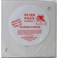 Buon Vino Super Jet Wine Filter Pads #2, Polish, 1.8 Micron, 200/pk