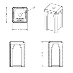 32 Gallon Beige Granite Square Recycling Receptacle, Flat Top 4" Opening -LOUS Supplies Shop 32 gallon beige granite square recycling receptacle flat top 4 opening lid