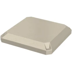 32 Gallon Beige Granite Square Trash Receptacle, Flat Lid Dust Cover -LOUS Supplies Shop 32 gallon beige granite square trash receptacle flat lid dust cover