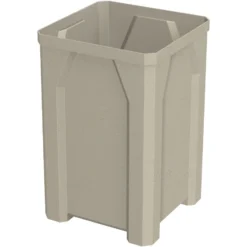 LOUS Supplies Shop -LOUS Supplies Shop 32 gallon beige granite square trash receptacle 4