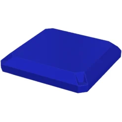 32 Gallon Blue Slatted Square Trash Receptacle, Flat Lid Dust Cover 7 32 Gallon Blue Slatted Square Trash Receptacle, Flat Lid Dust Cover -LOUS Supplies Shop 32 gallon blue square trash receptacle flat lid dust cover