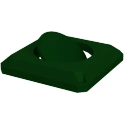 32 Gallon Green Square Trash Receptacle, Bug Barrier Lid -LOUS Supplies Shop 32 gallon green square trash receptacle bug barrier lid
