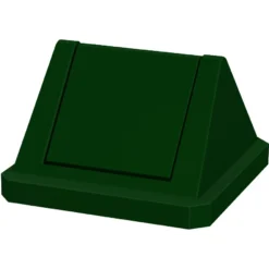 32 Gallon Green Square Trash Receptacle, Swing Top Lid 7 32 Gallon Green Square Trash Receptacle, Swing Top Lid -LOUS Supplies Shop 32 gallon green square trash receptacle swing top lid 1