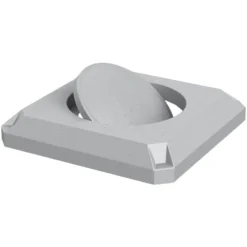 32 Gallon Light Granite Slatted Square Trash Receptacle, Bug Barrier Lid -LOUS Supplies Shop 32 gallon light granite square trash receptacle bug barrier lid 1