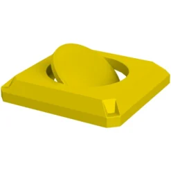 32 Gallon Yellow Slatted Square Trash Receptacle, Bug Barrier Lid 7 32 Gallon Yellow Slatted Square Trash Receptacle, Bug Barrier Lid -LOUS Supplies Shop 32 gallon yellow square trash receptacle bug barrier lid 1