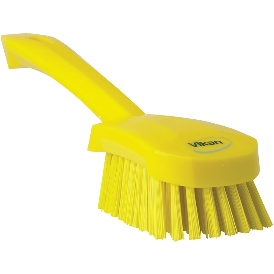 Yellow Short-Handled Scrubbing Churn Brush, 9.8" Length 1 Yellow Short-Handled Scrubbing Churn Brush, 9.8" Length