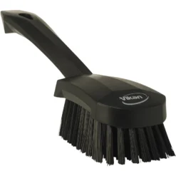Black Short-Handled Scrubbing Churn Brush, 9.8" Length