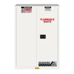 Sure-Grip® EX Flammable Waste Safety Cabinet, 45 Gallon, S/C Doors, White