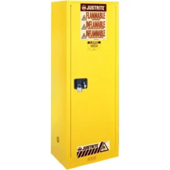 Sure-Grip® EX Slimline Flammable Safety Cabinet, 22 Gallon, M/C Door, Yellow