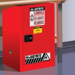 Sure-Grip® EX Compac Flammable Safety Cabinet,12 Gallon, S/C Door, Red