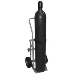 Single Gas Cylinder Hand Truck. 10.5" Pneumatic Wheels, Rear Casters