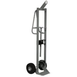 Single Gas Cylinder Hand Truck W/Hoist Ring, 10.5" Pneumatic Wheels