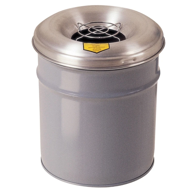 4.5 Gallon Gray Cease-Fire® Ash/Cigarette Receptacle Drum W/Aluminum Head, Grill Guard 1 4.5 Gallon Gray Cease-Fire® Ash/Cigarette Receptacle Drum W/Aluminum Head, Grill Guard