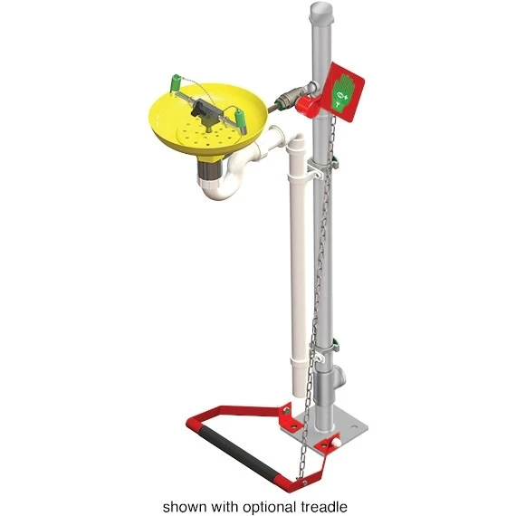 Eyewash Station, Pedestal Mount, Galvanized Pipe, Open ABS Bowl 1 Eyewash Station, Pedestal Mount, Galvanized Pipe, Open ABS Bowl