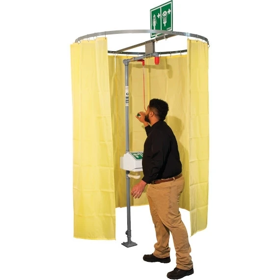 Safety Shower Modesty Curtain, Pipe Mounted 2 Safety Shower Modesty Curtain, Pipe Mounted - Image 2