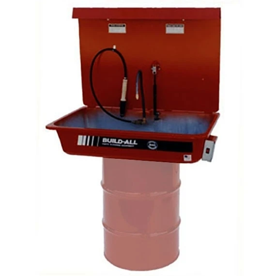 Drum Mounted Solvent Parts Washer, Recirculating, Flow-Thru Brush Assembly, W/Light 1 Drum Mounted Solvent Parts Washer, Recirculating, Flow-Thru Brush Assembly, W/Light