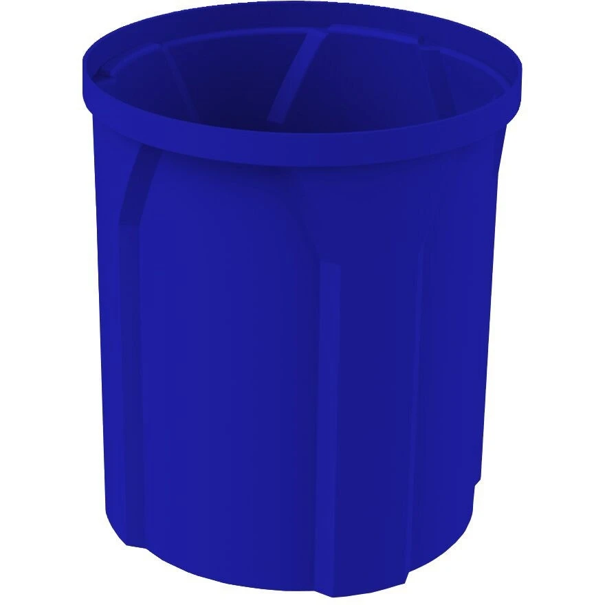 42 Gallon Blue Trash Receptacle, Swing Top Lid 2 42 Gallon Blue Trash Receptacle, Swing Top Lid - Image 2
