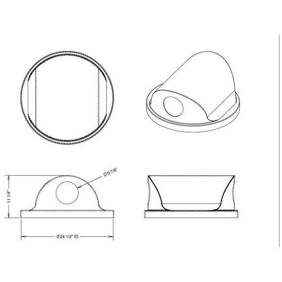 42 Gallon Orange Recycling Receptacle, 2-Way (Dual 5" Opening) Lid 6 42 Gallon Orange Recycling Receptacle, 2-Way (Dual 5" Opening) Lid - Image 6