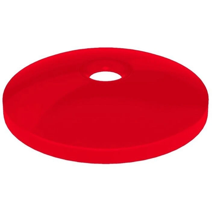 42 Gallon Red Recycling Receptacle, Mushroom Top 4" Opening 3 42 Gallon Red Recycling Receptacle, Mushroom Top 4" Opening - Image 3