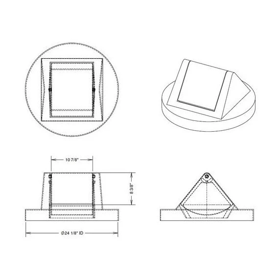 42 Gallon Red Slatted Trash Receptacle, Swing Top Lid 5 42 Gallon Red Slatted Trash Receptacle, Swing Top Lid - Image 5
