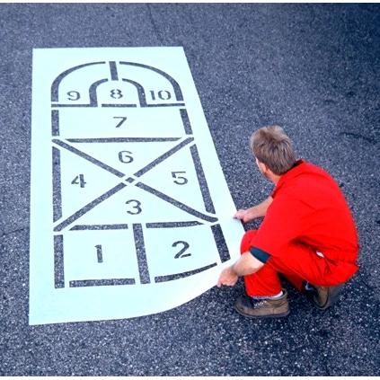 Arched Hopscotch Playground Stencil, 102" High, 1/8" Thick 2 Arched Hopscotch Playground Stencil, 102" High, 1/8" Thick - Image 2
