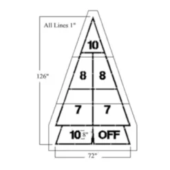 Shuffle Board Playground Stencil, 126" High, 1/8" Thick