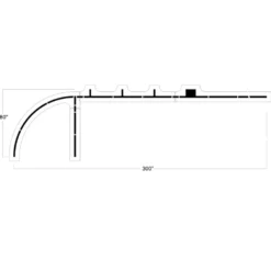 Basketball Court Key Stencil, 80" High, 1/8" Thick