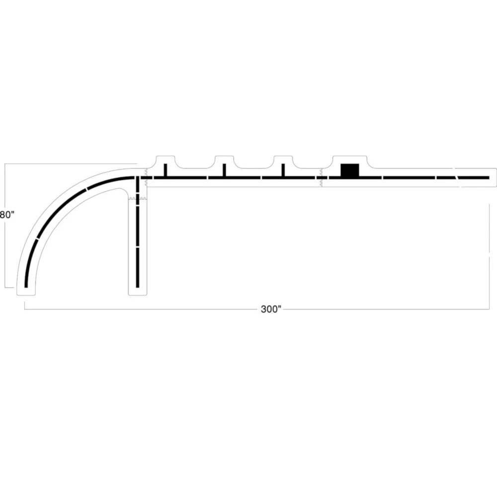 Basketball Court Key Stencil, 80" High, 1/8" Thick 1 Basketball Court Key Stencil, 80" High, 1/8" Thick