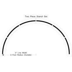 Basketball Court 6' Center Circle Stencil, 1/8" Thick