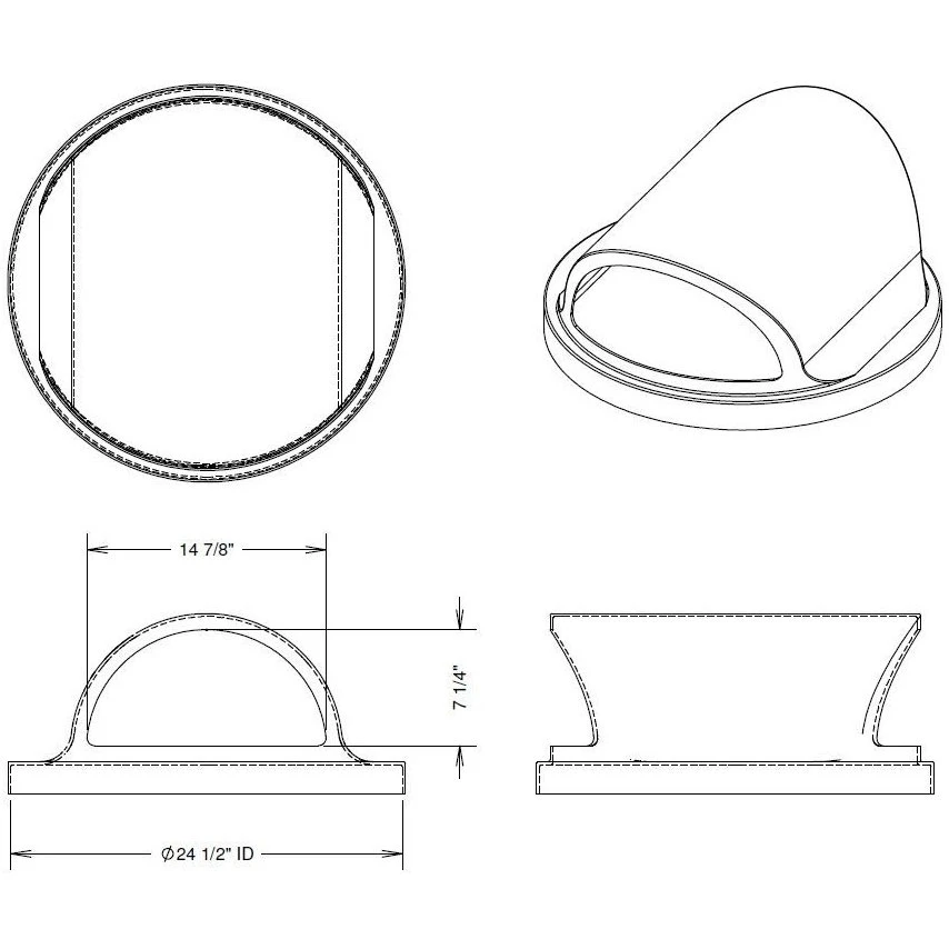 55 Gallon Blue Trash Receptacle, 2-Way Open Lid 7 55 Gallon Blue Trash Receptacle, 2-Way Open Lid - Image 7