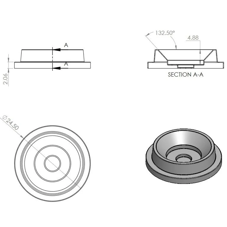 55 Gallon Orange Recycling Receptacle, Funnel Top 5" Opening 6 55 Gallon Orange Recycling Receptacle, Funnel Top 5" Opening - Image 6