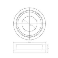 55 Gallon Brown Granite Trash Receptacle, Funnel Top 11.5" Opening Lid -LOUS Supplies Shop 55 gallon plastic funnel trash receptacle lid 8