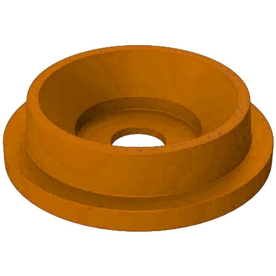 55 Gallon Orange Recycling Receptacle, Funnel Top 5" Opening 3 55 Gallon Orange Recycling Receptacle, Funnel Top 5" Opening - Image 3