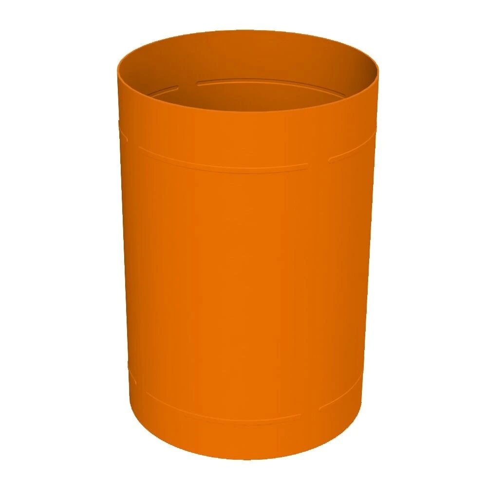 55 Gallon Orange Recycling Receptacle, Funnel Top 5" Opening 2 55 Gallon Orange Recycling Receptacle, Funnel Top 5" Opening - Image 2
