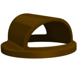 55 Gallon Brown Trash Receptacle, 2-Way Open Lid 10 55 Gallon Brown Trash Receptacle, 2-Way Open Lid -LOUS Supplies Shop 55 gallon trash receptacle brown 2 way open lid