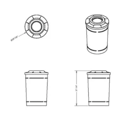 55 Gallon Brown Granite Trash Receptacle, Flat Top 11.5" Opening 11 55 Gallon Brown Granite Trash Receptacle, Flat Top 11.5" Opening -LOUS Supplies Shop 55 gallon trash receptacle flat top 10 opening 8
