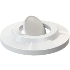 55 Gallon White Trash Receptacle, Flat Top Bug Barrier Lid -LOUS Supplies Shop 55 gallon trash receptacle white flat top bug barrier lid