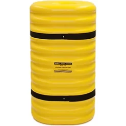 12" Diameter Column Protector, 42" High, Yellow With Black Straps