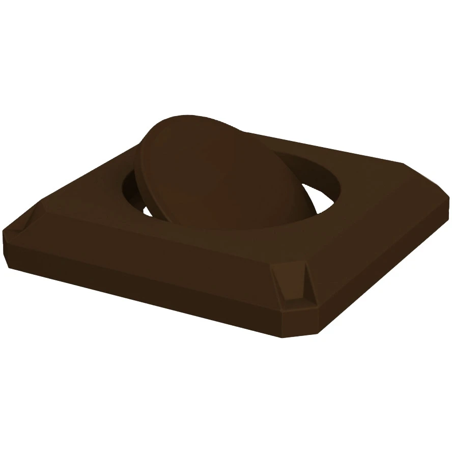 32 Gallon Brown Square Trash Receptacle, Bug Barrier Lid 4 32 Gallon Brown Square Trash Receptacle, Bug Barrier Lid - Image 4